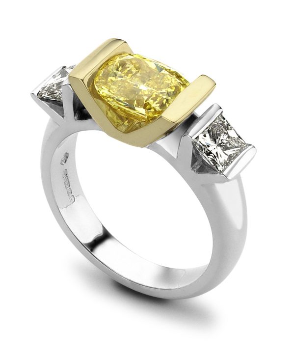 yellow diamond engagement ring