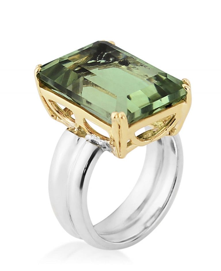 Green Amethyst Cocktail Ring