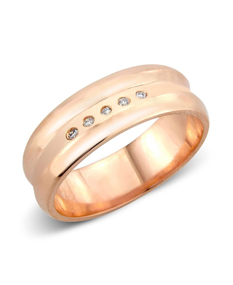 Rose Gold and Diamond Wedding ring