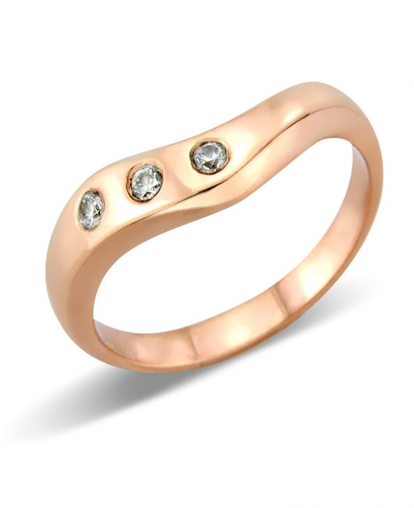 Gold Wedding Ring set with diamonds
