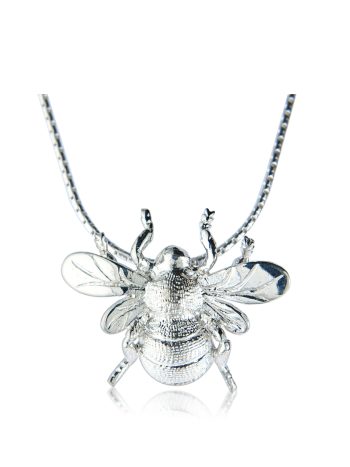 Sterling silver bee necklace