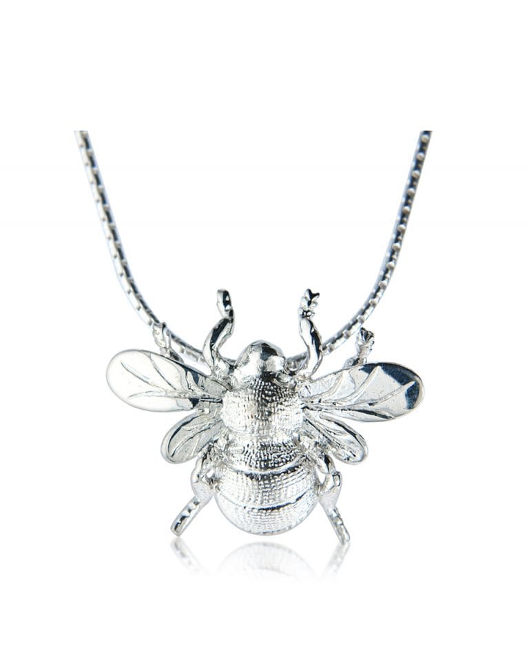 •BEE & HEX• recycled silver + bronze necklace
