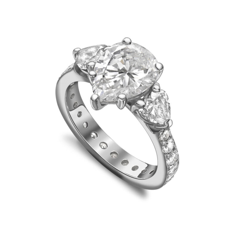 Debra’s Pear Diamond Engagement Ring
