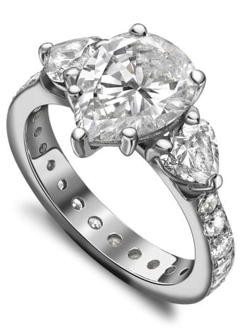 bespoke platinum bagette and brilliant diamond eternity ring