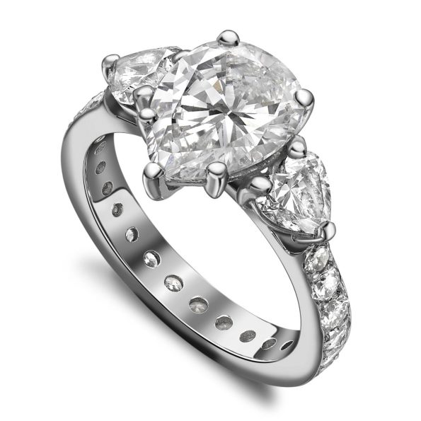 bespoke platinum bagette and brilliant diamond eternity ring