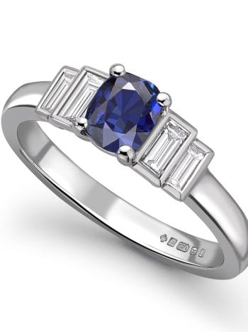 Sapphire Diamond engagement ring