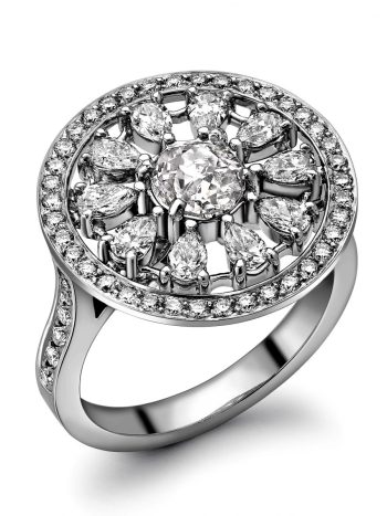 diamond flower ring