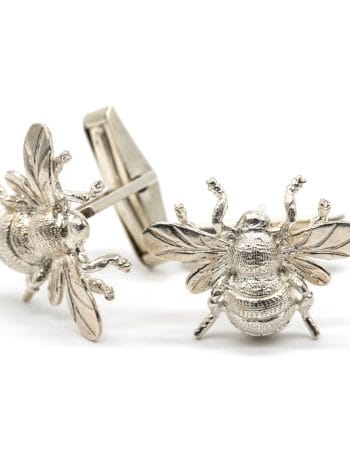Sterling Silver Bee Cufflinks