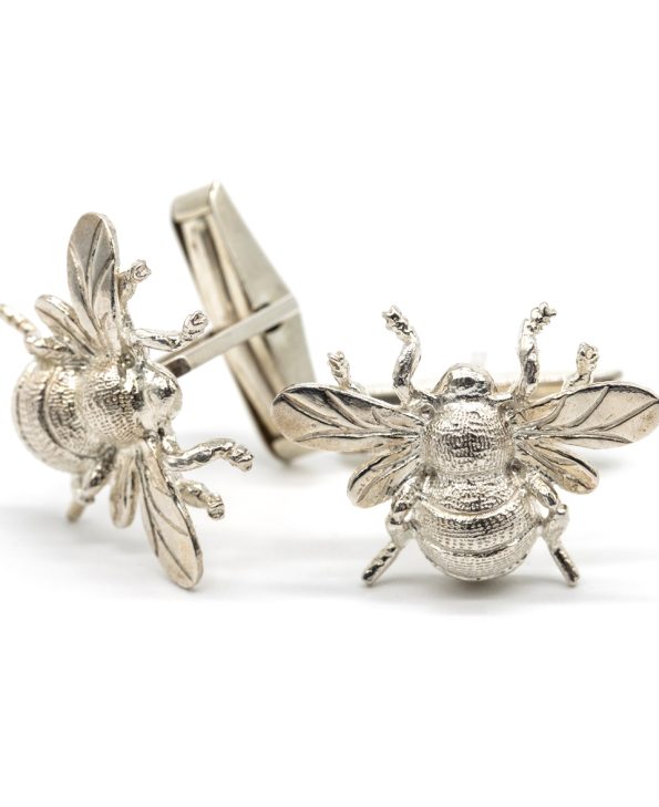 Sterling Silver Bee Cufflinks