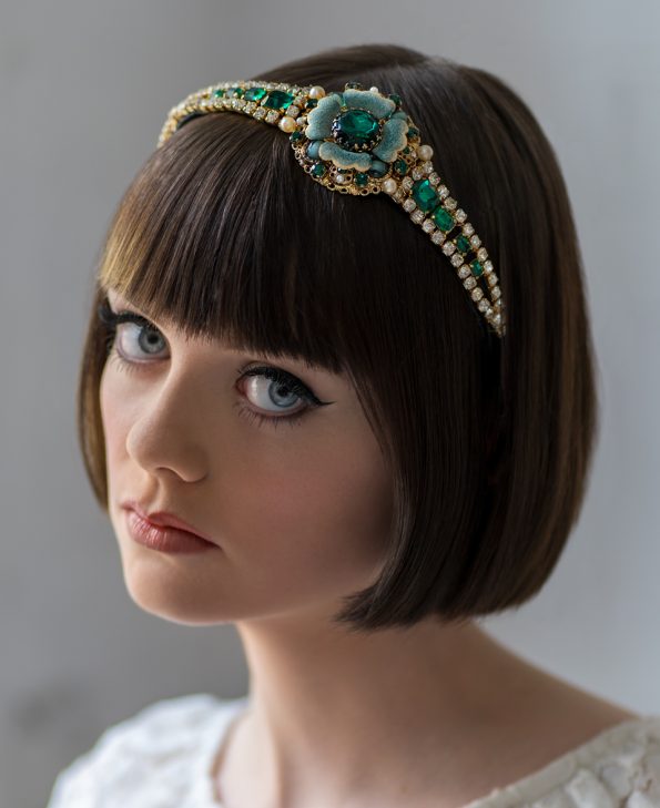 green headband;wedding hair accessory;gatsby party;gatsby wedding