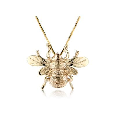gold bee necklace