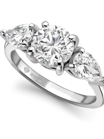 Pear and Brilliant diamond engagement ring