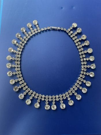 1960s clear crystal necklace