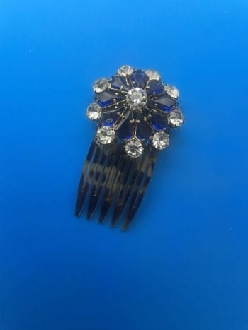 Blue vintage hair comb from 1960s