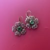 gold flower vintage earrings 1960s