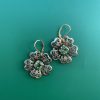 gold flower vintage earrings 1960s