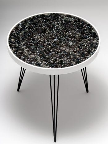 1000 pearls set in resin art table