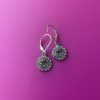 One of a kind earrings vintage clear crystal earrings using exquisite original vintage materials from 1960s