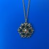 gold plated flower necklace