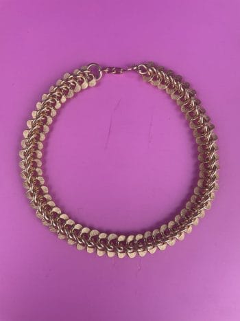 Beautiful statement gold plated necklace from 1980s