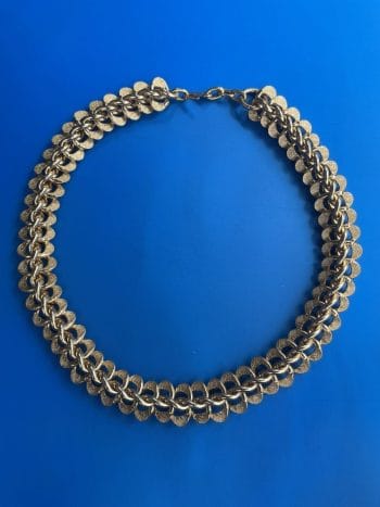 Beautiful statement gold plated necklace from 1980s