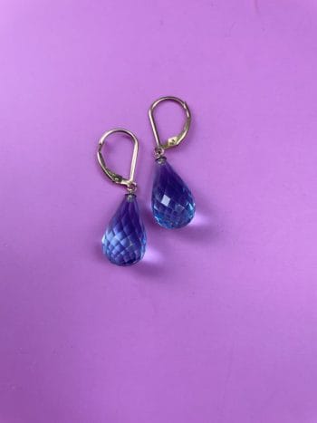 Blue topaz drop earrings