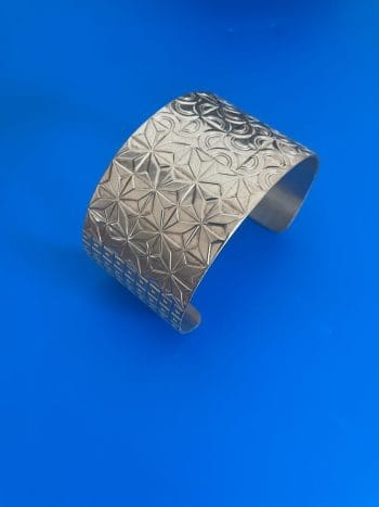 silver plated four print cuff