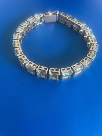 Blue Topaz Vintage Sterling Silver Bracelet