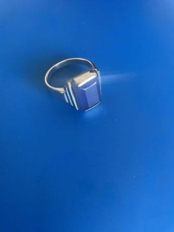 Vintage blue chalcedony ring