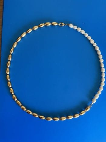 Gold plated fresh water pearl Vintage necklace