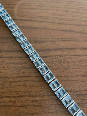 Blue Topaz Vintage Sterling Silver Bracelet